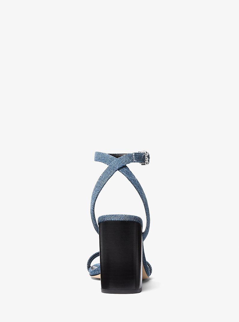 Merriam Denim Block Heel Sandal in UNION WASH | Michael Kors