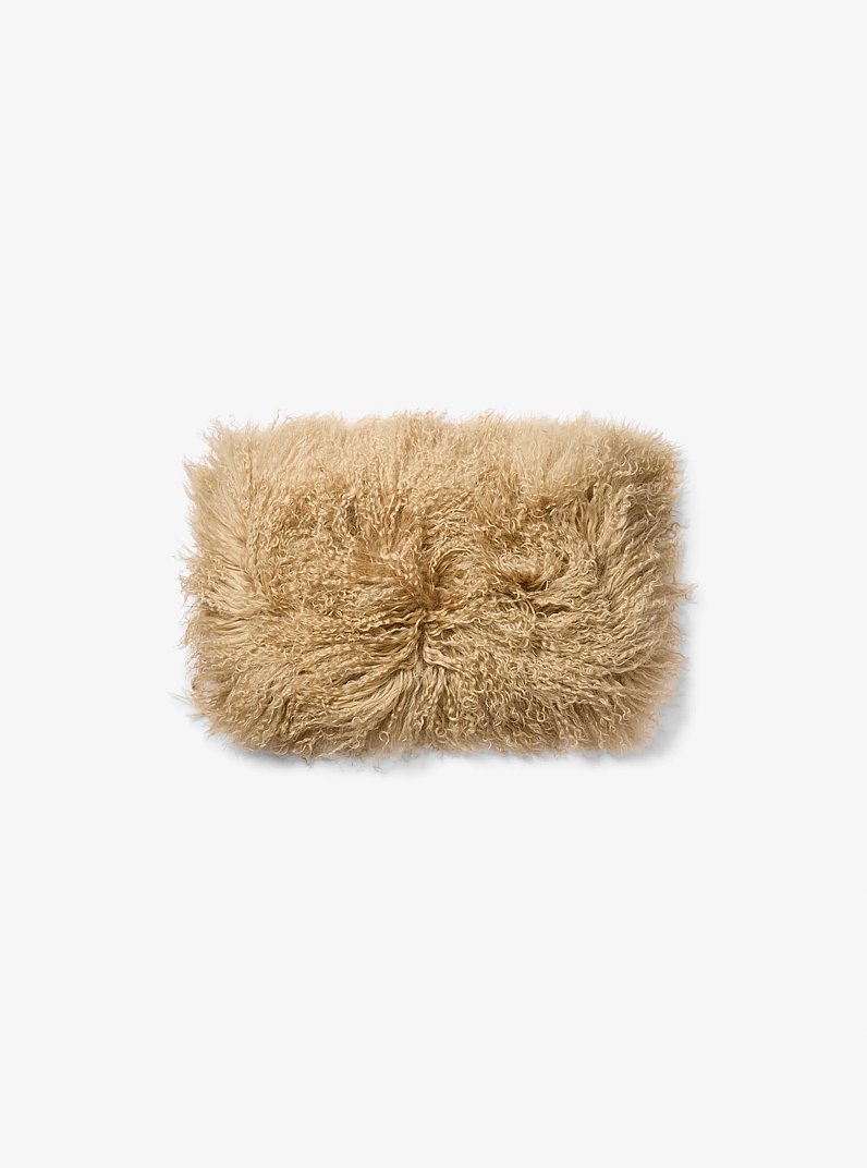 Mongolian Shearling Stole in CAPPUCCINO | Michael Kors