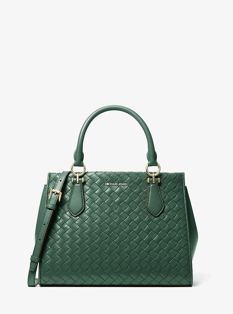 Marilyn Medium Woven Satchel in MOSS - Sale | Michael Kors [US]