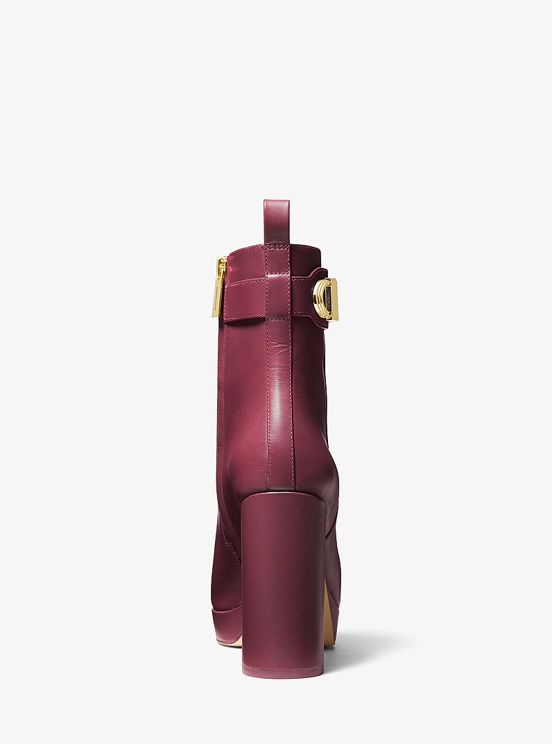 Botte Parker en cuir &agrave; semelle compens&eacute;e
