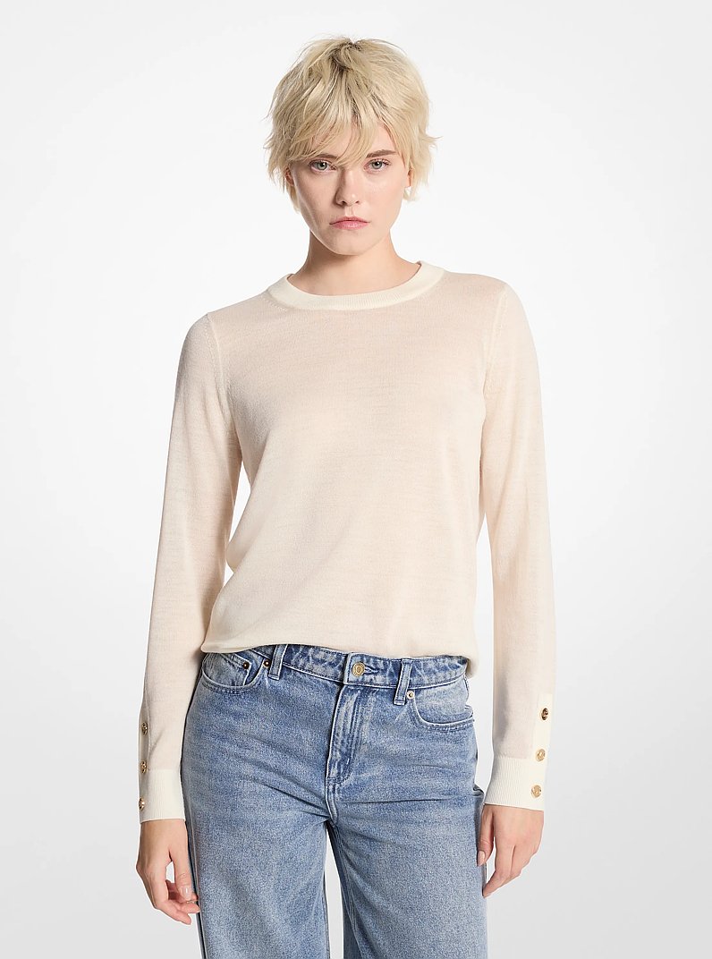 Sweater aus Merinowolle in BONE | Michael Kors