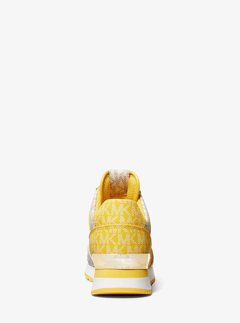 Maddy Two-Tone Signature Logo and Mesh Trainer in GOLDEN YELLOW | Michael Kors