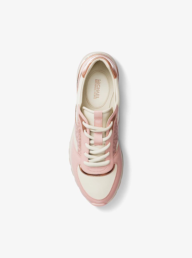 Remy Mixed-Media Trainer in PWD BLSH MLT | Michael Kors