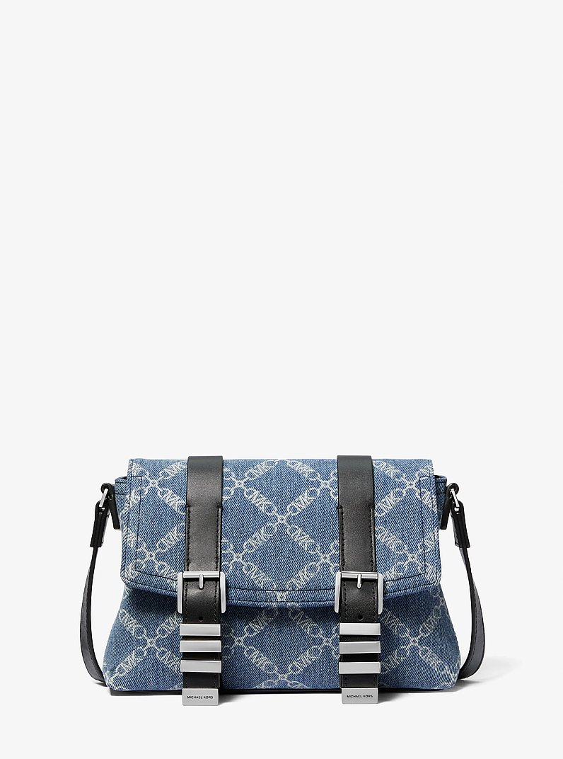 Sac &agrave; bandouli&egrave;re miniature Darrington en denim jacquard &agrave; motif de losanges Empire in D&Eacute;LAV&Eacute; UNION | Michael Kors