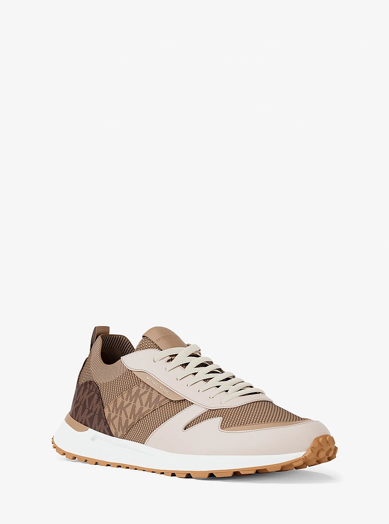 Dax Mixed-Media Sneaker in CAMEL MLT | Michael Kors