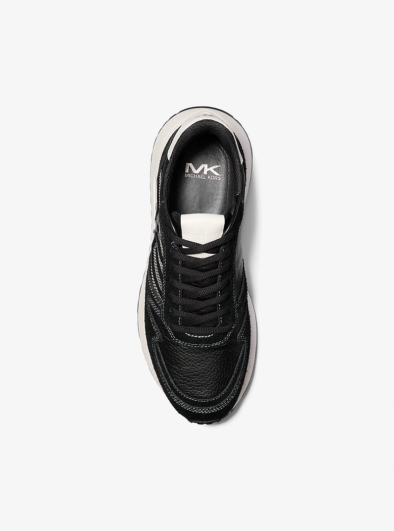 Dax Leather Trainer in BLACK | Michael Kors