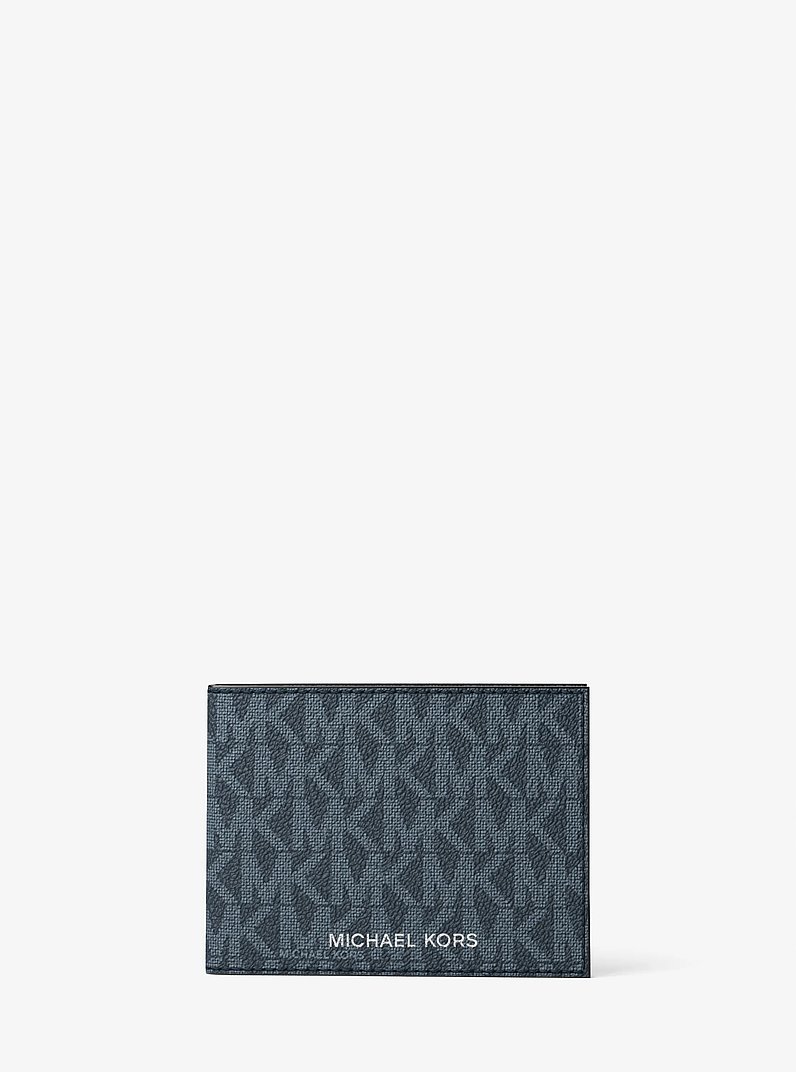 Portefeuille Cooper avec rabat et &agrave; logo Signature in BLEUET | Michael Kors