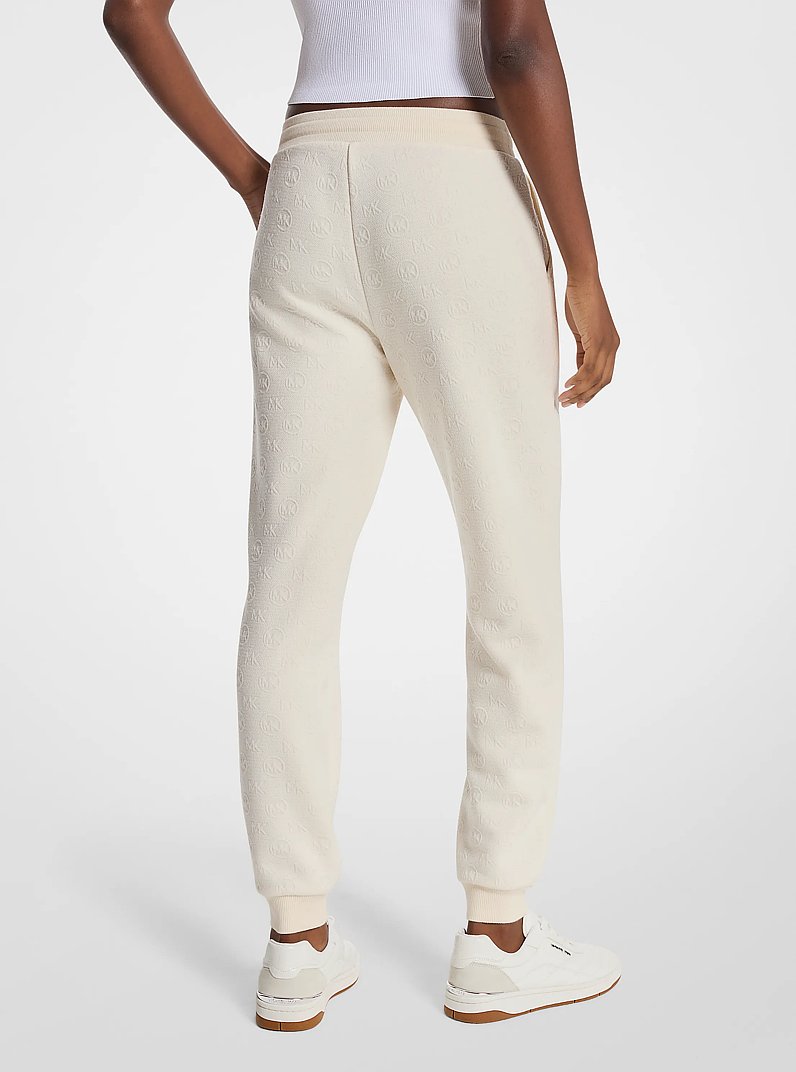 Logo Jacquard Joggers in BONE | Michael Kors