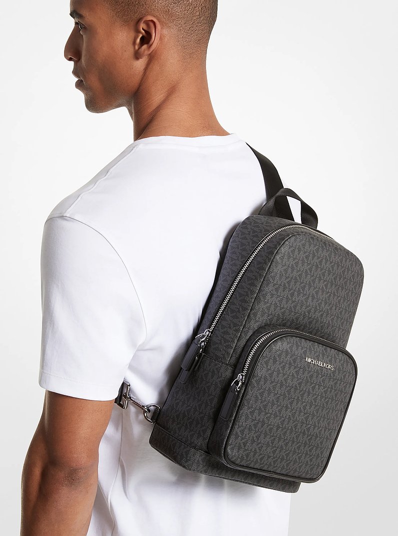 Cooper Logo Sling Pack in BLACK | Michael Kors