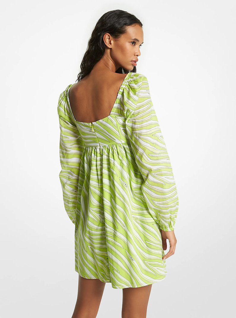 Zebra Print Cotton Lawn Dress