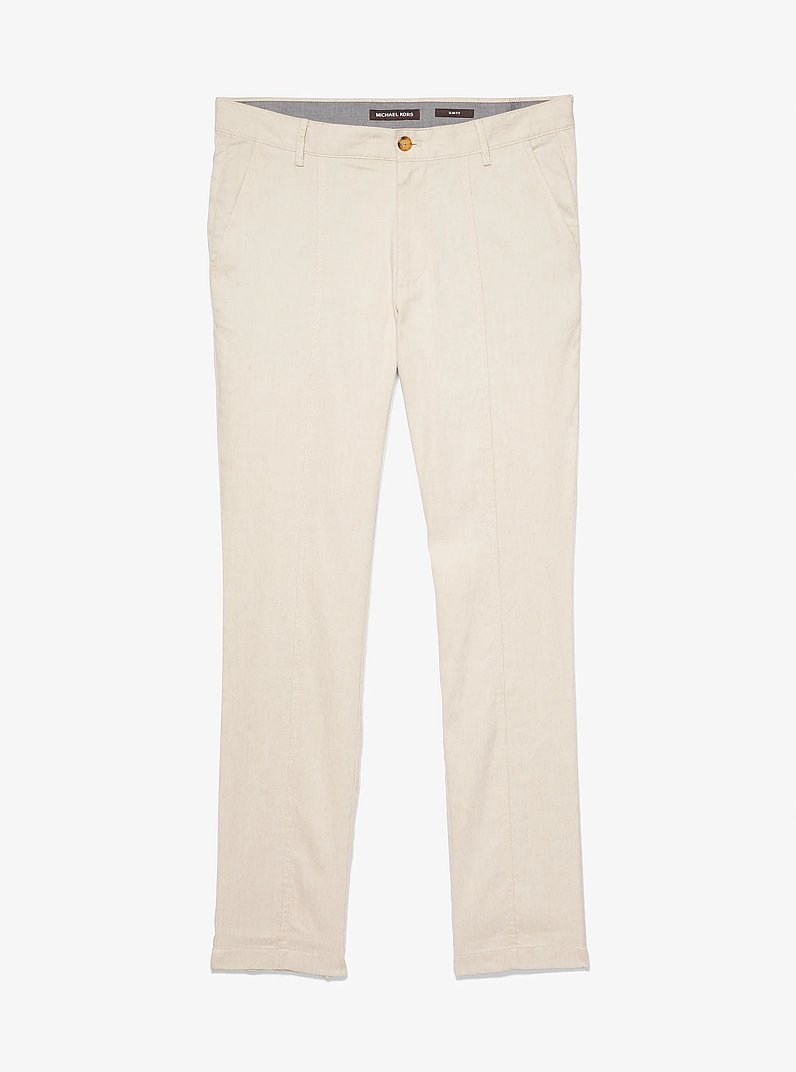 Linen Blend Pants in KHAKI | Michael Kors