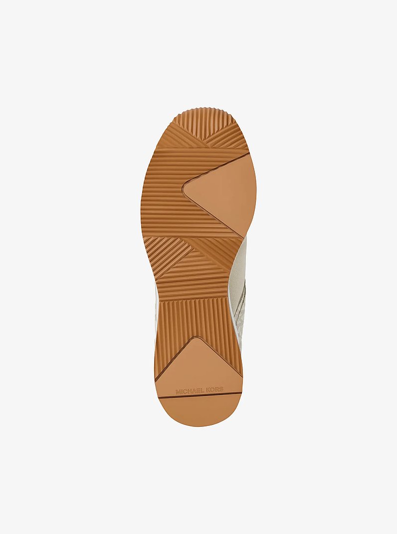 Georgie Signature Logo Trainer in VANILLA COMBO | Michael Kors