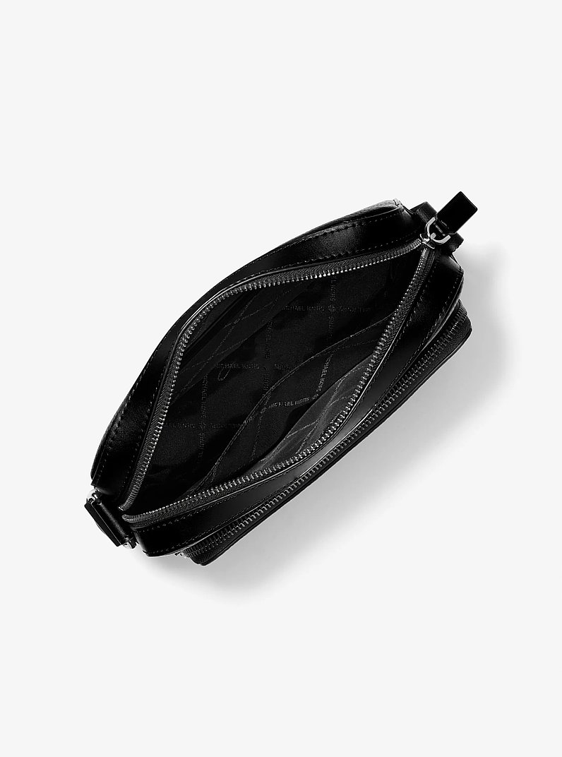 Cooper Pebbled Leather Utility Crossbody Bag in BLACK | Michael Kors