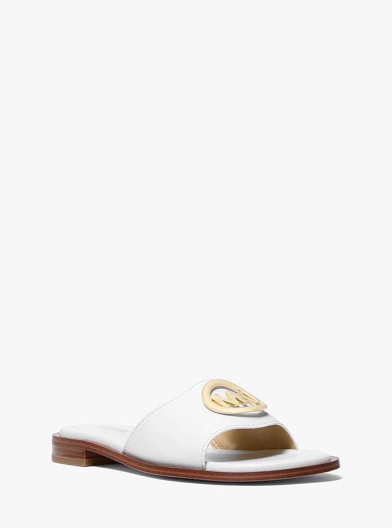 Hannah Slide Sandal in OPTIC WHITE | Michael Kors