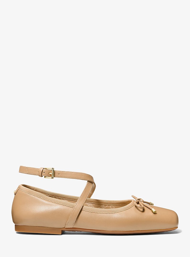 Bailarina plana de piel Collette in CAMEL | Michael Kors