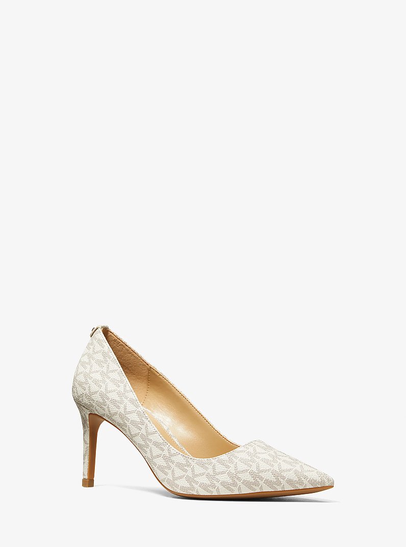 Alina Flex Logo Pump in VANILLA | Michael Kors