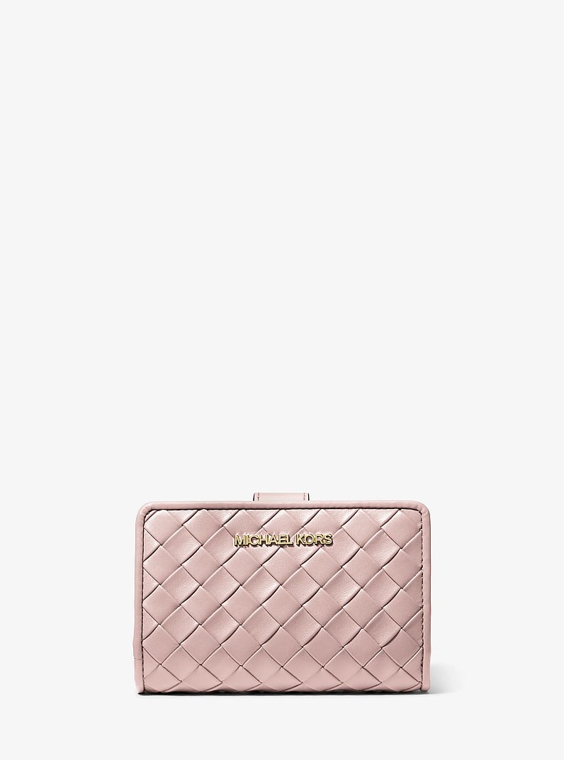 Jet Set Medium Woven Wallet in POWDER BLUSH | Michael Kors