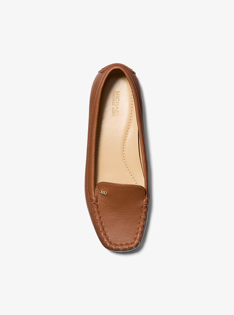 Eve Leather Moccasin in LUGGAGE | Michael Kors