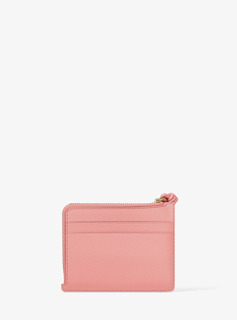 Petit porte-cartes Jet Set en cuir grain&eacute; &agrave; dragonne in PRIMROSE | Michael Kors