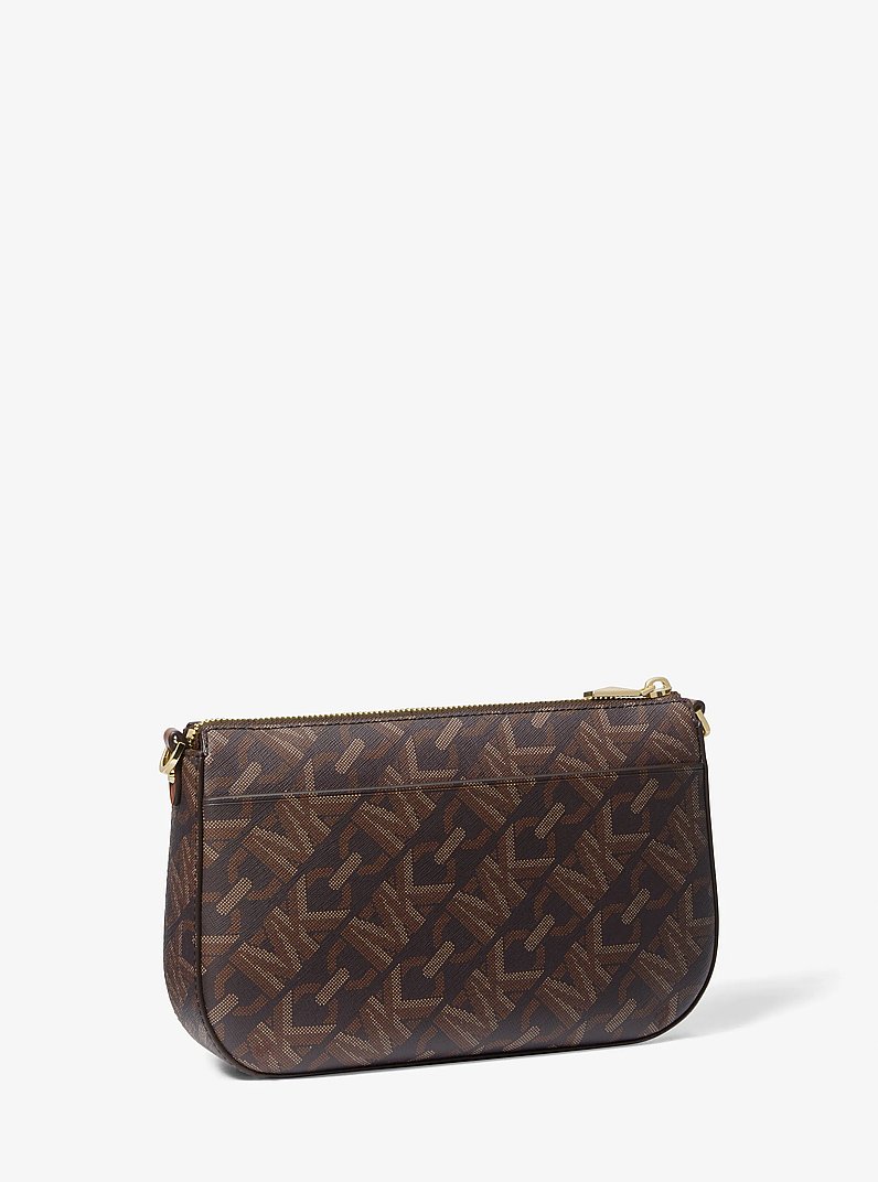 Bandolera Parker grande 2 en 1 con logotipo imperio in MARR&Oacute;N/LUGGAGE | Michael Kors