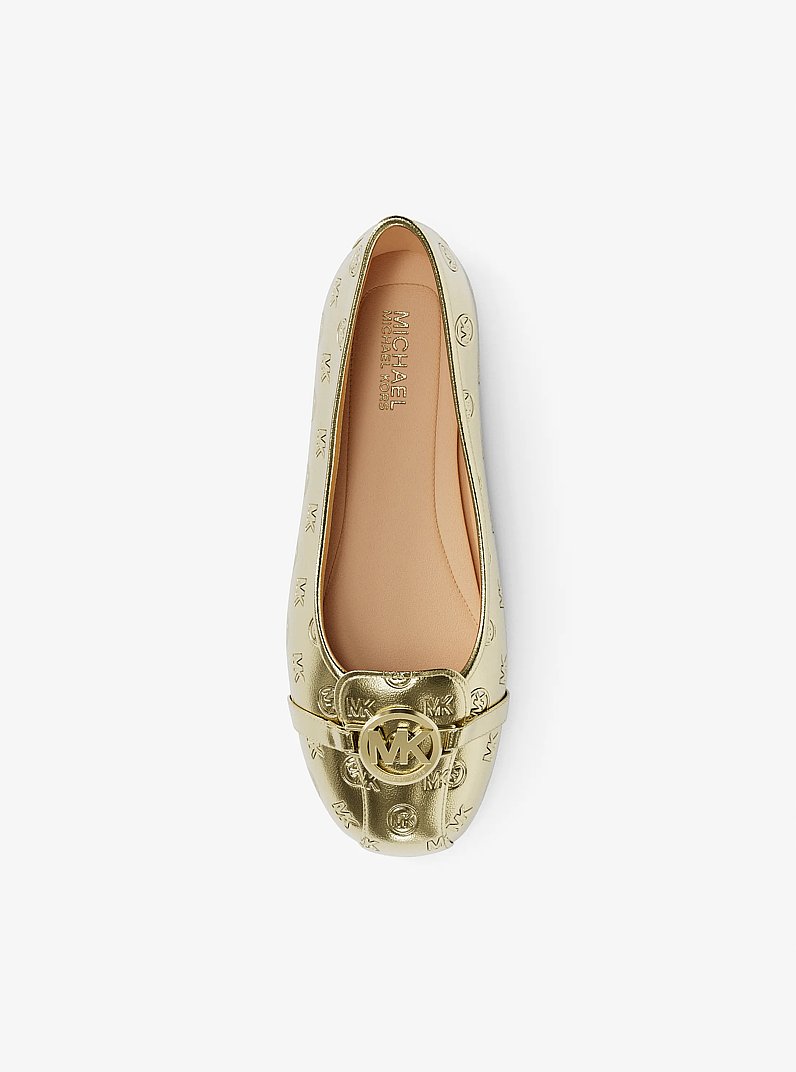 Fulton Metallic Logo Debossed Moccasin
