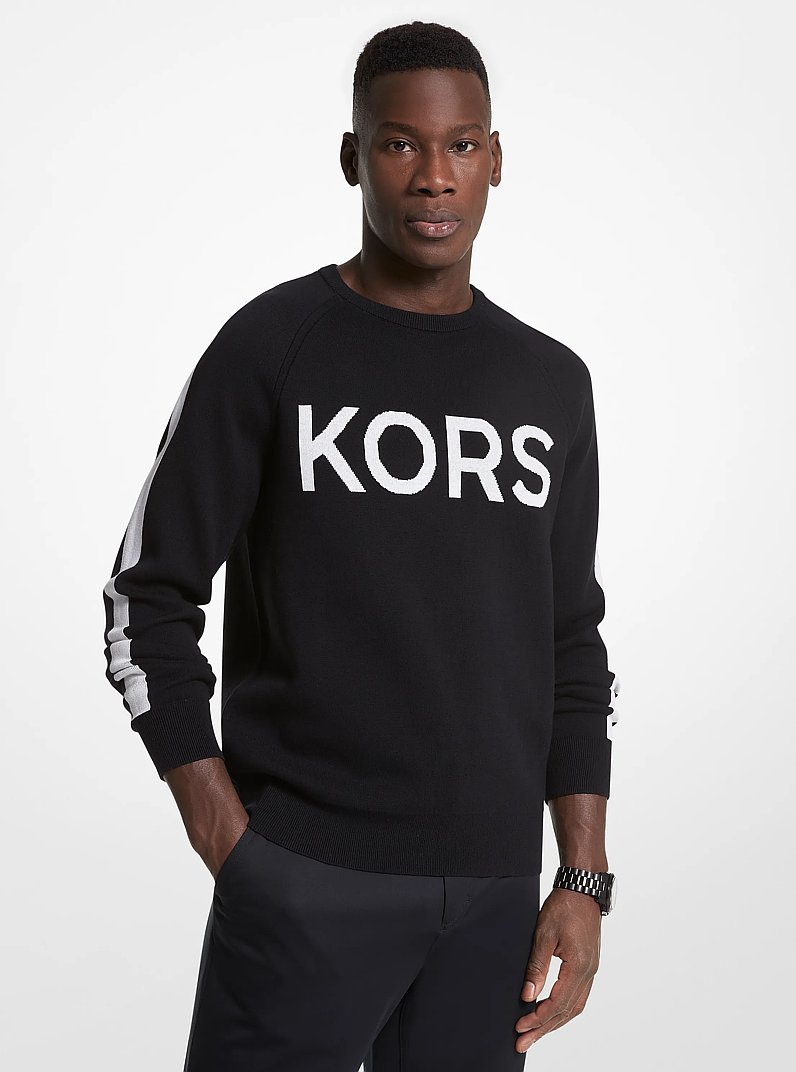 Chandail KORS en m&eacute;lange de coton in NOIR | Michael Kors