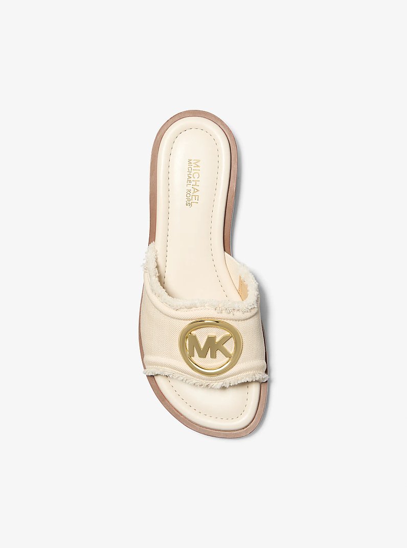 Hannah Denim Slide Sandal in [3477] | Michael Kors