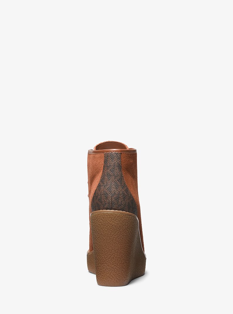 Rye Suede and Logo Wedge Boot