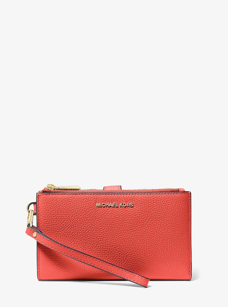 Adele Leather Smartphone Wallet in SPICED CORAL - Sale | Michael