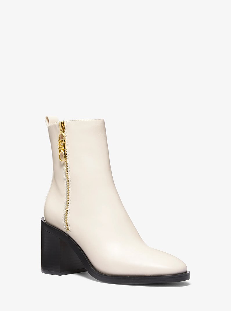 Regan Leather Ankle Boot in LT CREAM | Michael Kors