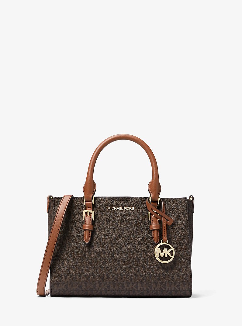 Charlotte Small 2-in-1 Logo Satchel in BLACK - Sale | Michael Kors