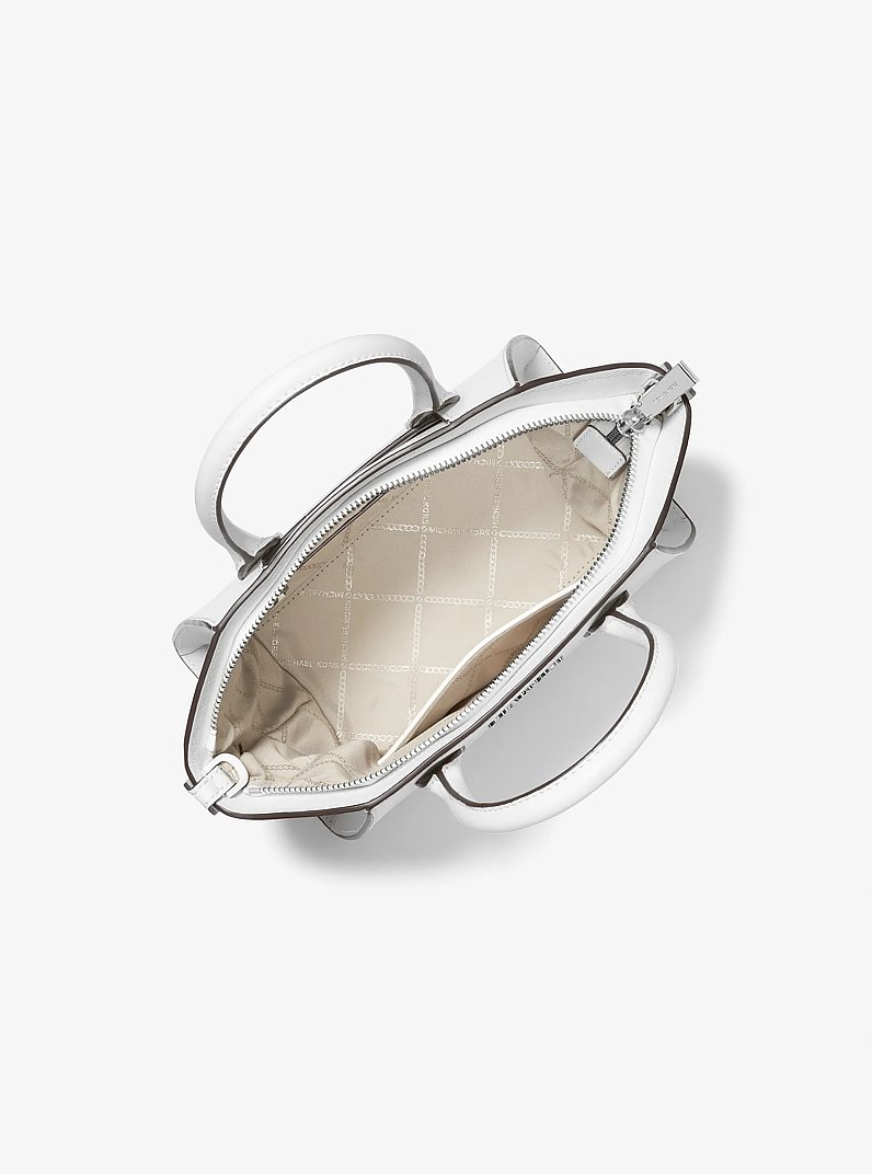 Avril Small Leather Top-Zip Satchel