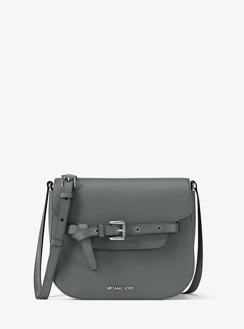 Umh&auml;ngetasche Emilia Small aus gekrispeltem Leder in STORM | Michael Kors