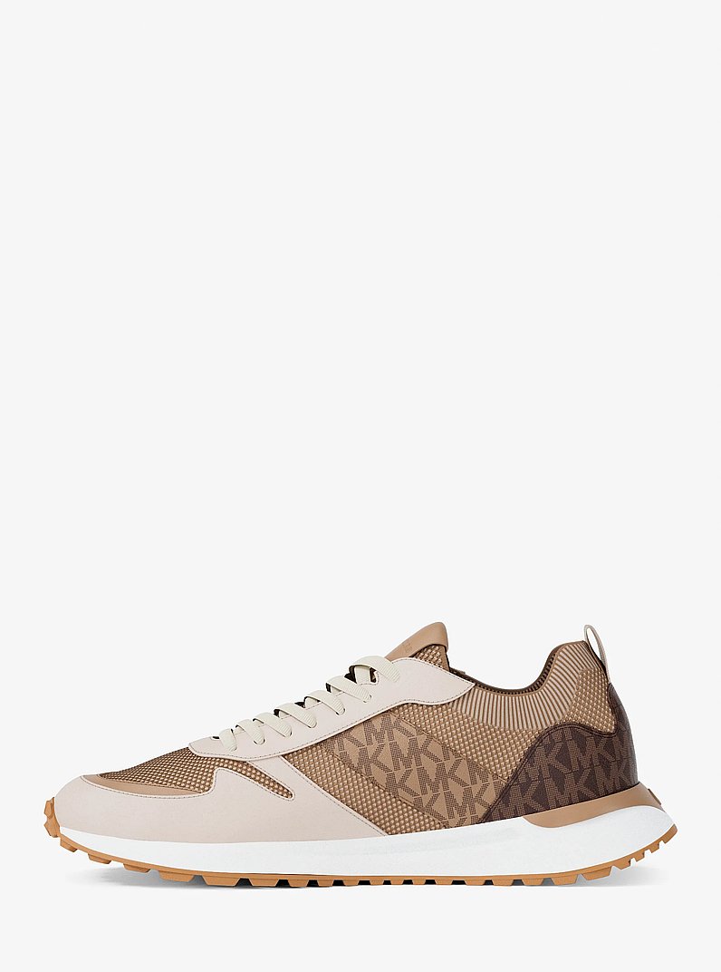 Dax Mixed-Media Sneaker in CAMEL MLT | Michael Kors