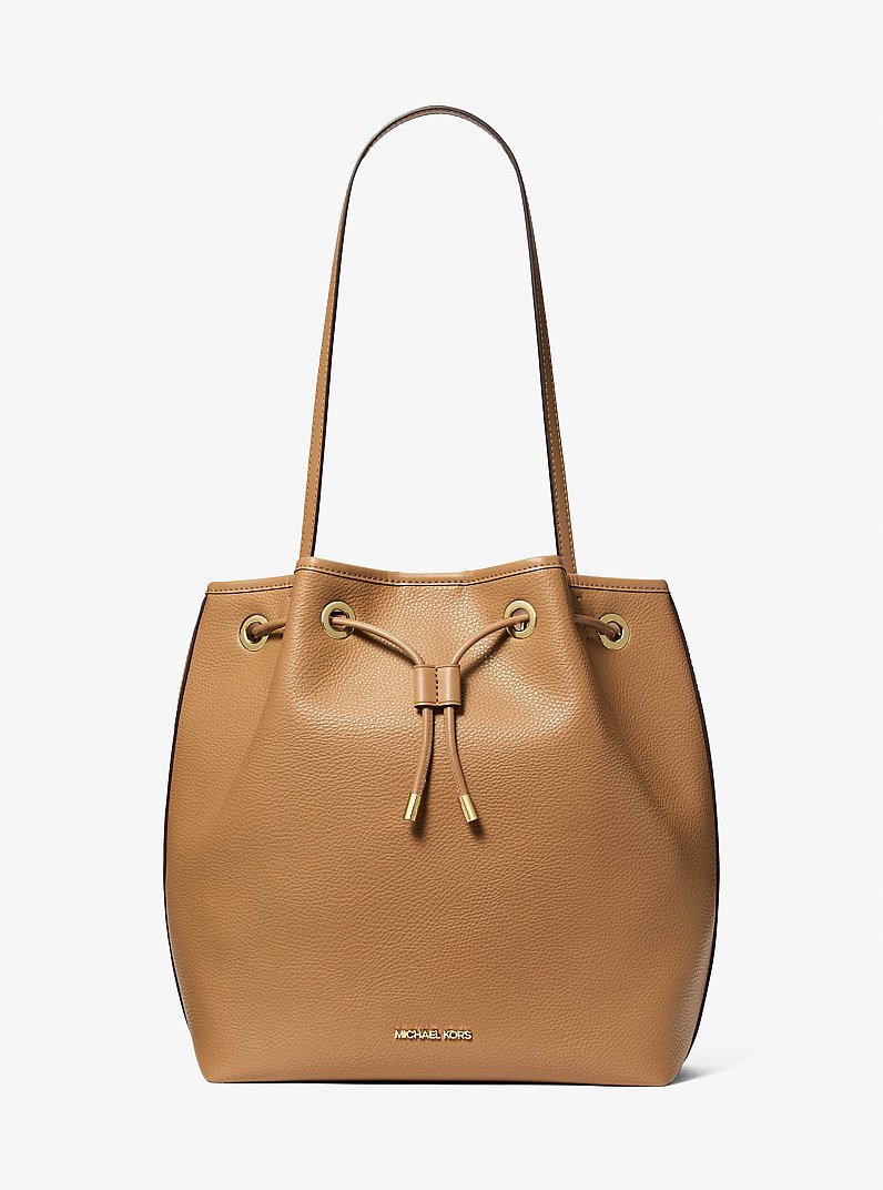 Avery Medium Bucket Messenger Bag in HUSK | Michael Kors