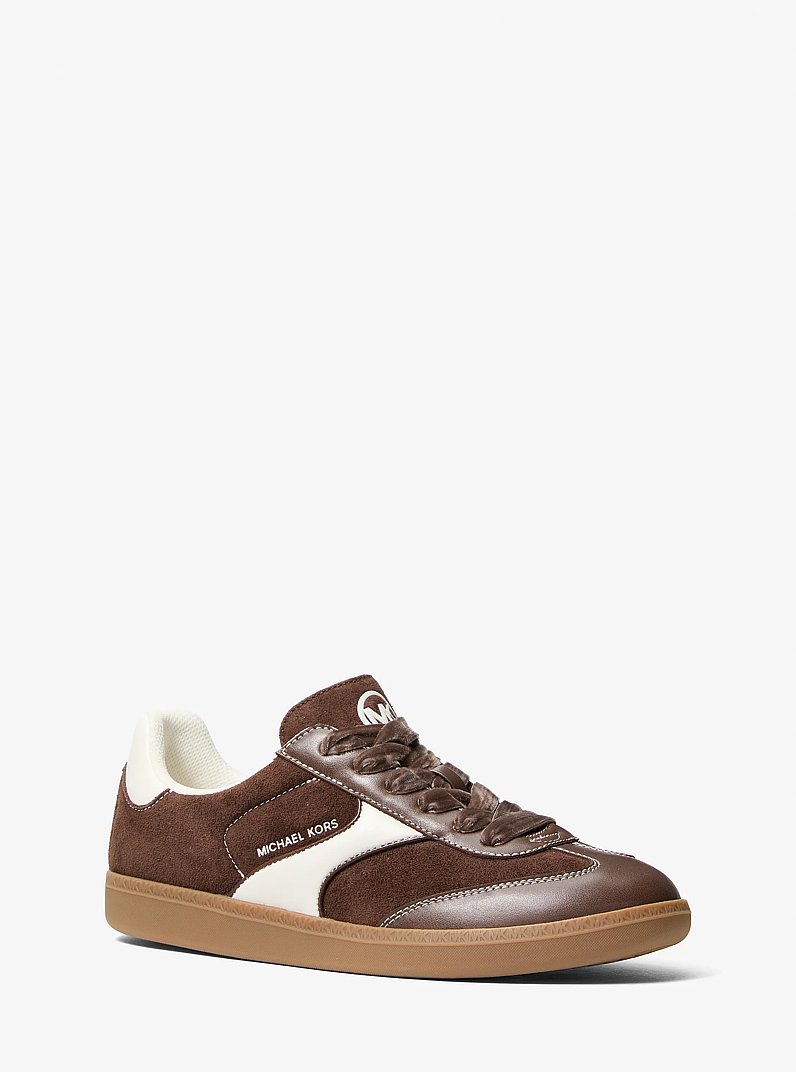 Benny Polyester Microsuede Sneaker in NUTMEG | Michael Kors