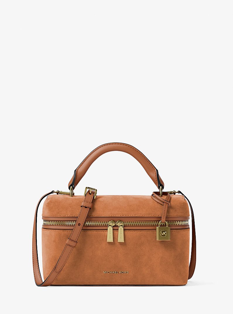 Jana Extra-Small Leather Convertible Crossbody Bag in LUGGAGE | Michael Kors