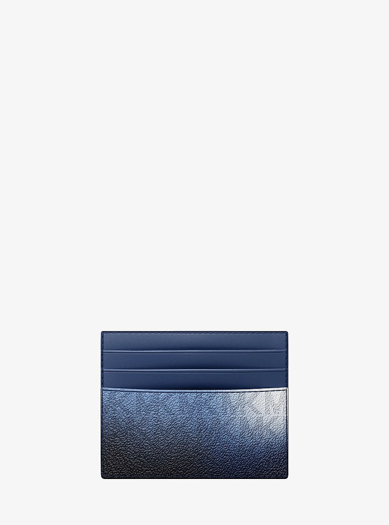 Cooper Ombr&eacute; Signature Logo Card Case in GALAXY BLUE MULTI | Michael Kors