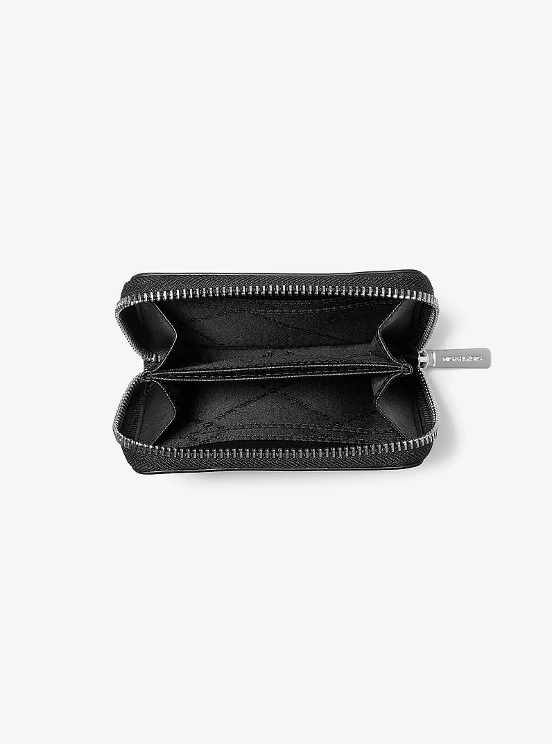 Jet Set Travel Medium Saffiano Leather Wallet in BLACK | Michael Kors