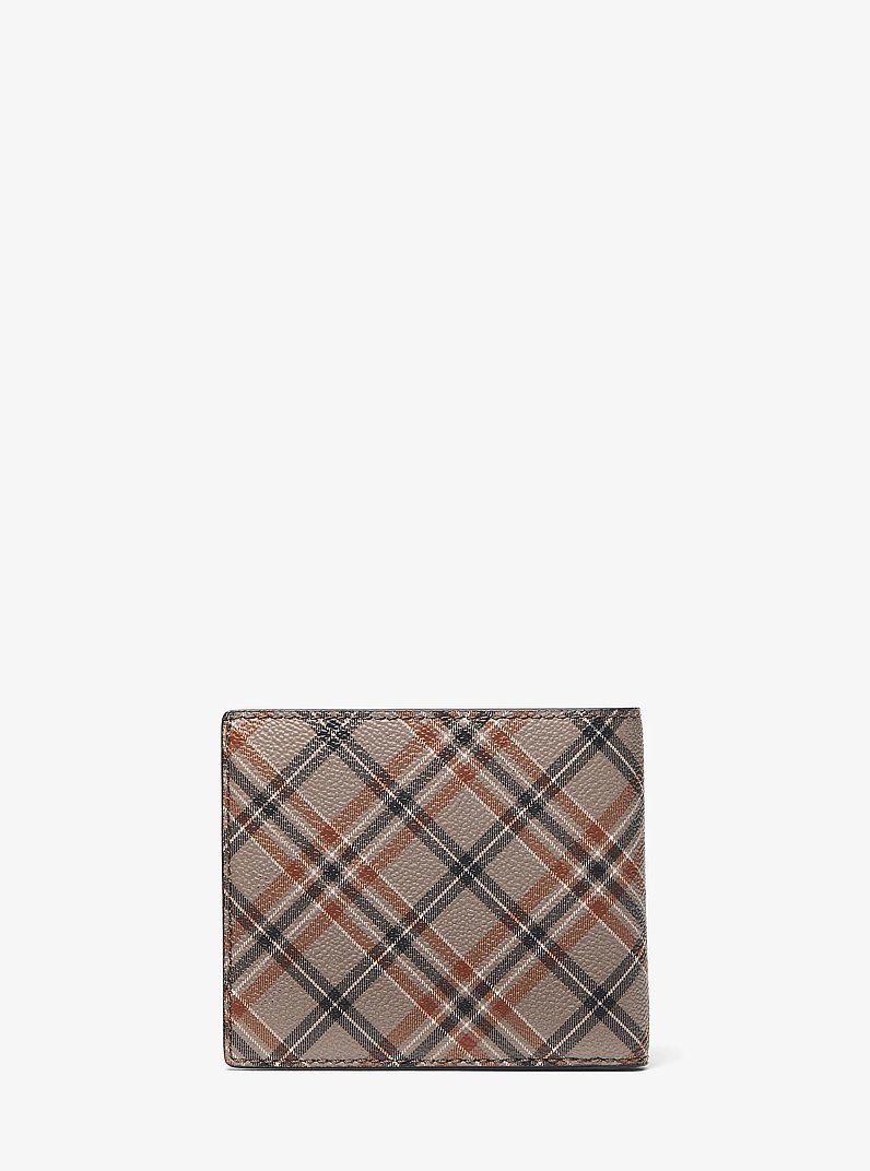Cooper Plaid Print Wallet in MUSHROOM | Michael Kors