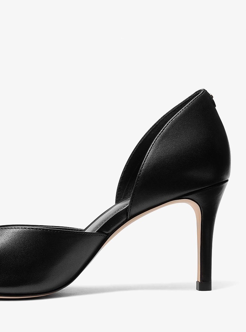 Elyse Leather D'Orsay Pump in BLACK | Michael Kors
