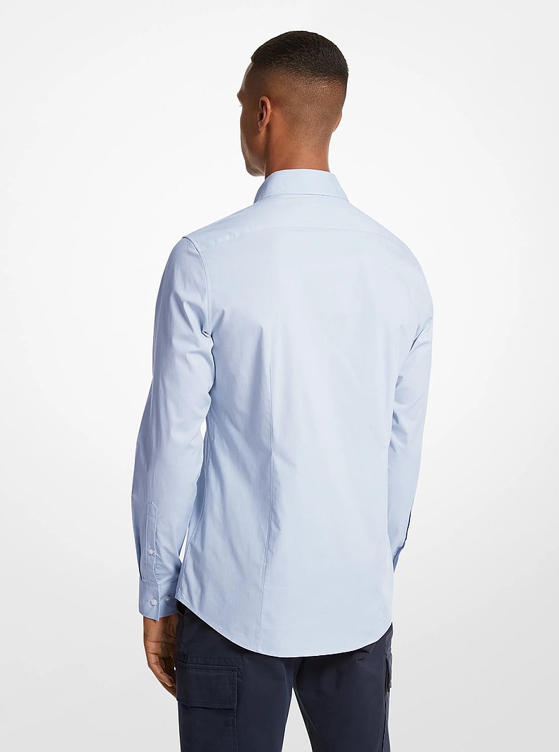 Slim-Fit Stretch-Cotton Shirt in ICE BLUE - Sale | Michael Kors [US]