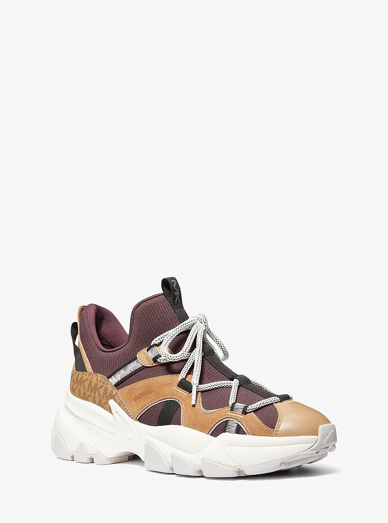 Sahara Mixed-Media Trainer in SHIRAZ MULTI | Michael Kors