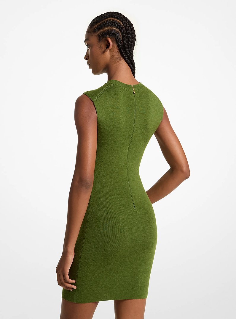 Merino Wool Blend Dress in EVERGREEN | Michael Kors