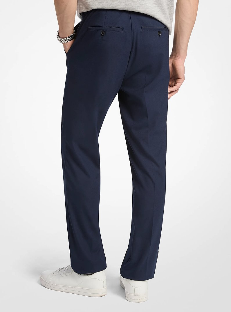 Pleated Tech Pants in MIDNIGHT | Michael Kors