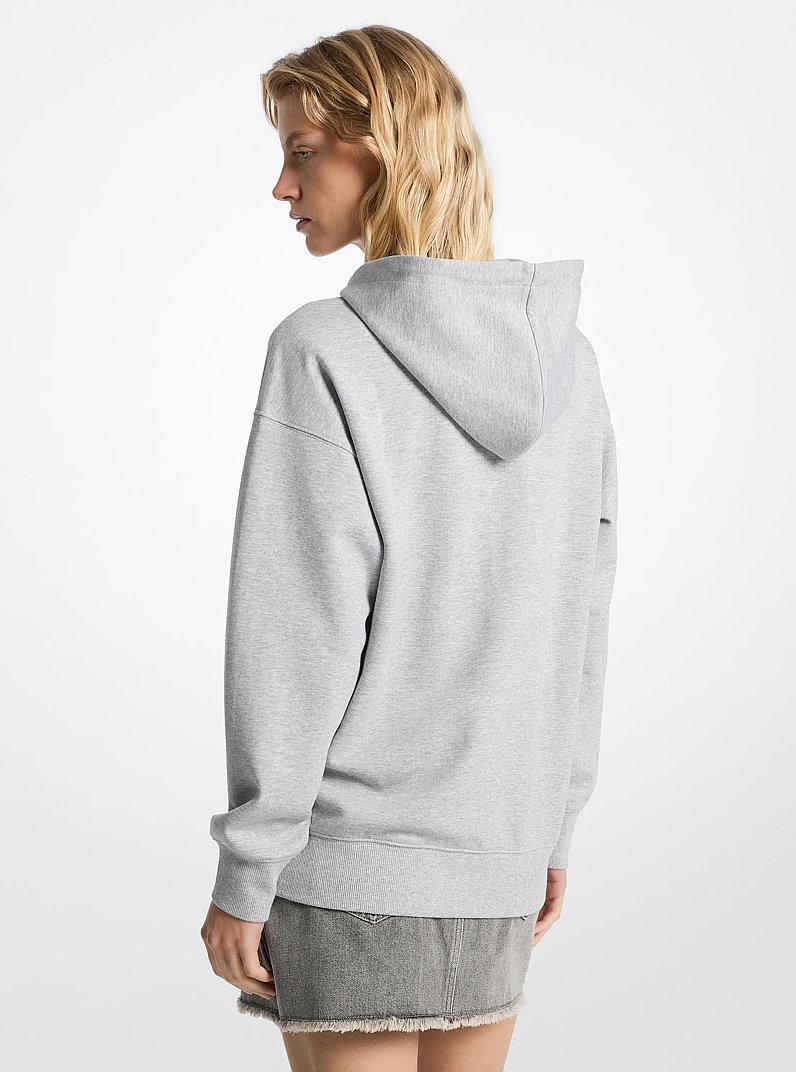 Logo Embossed Hoodie in HEATHER GREY | Michael Kors