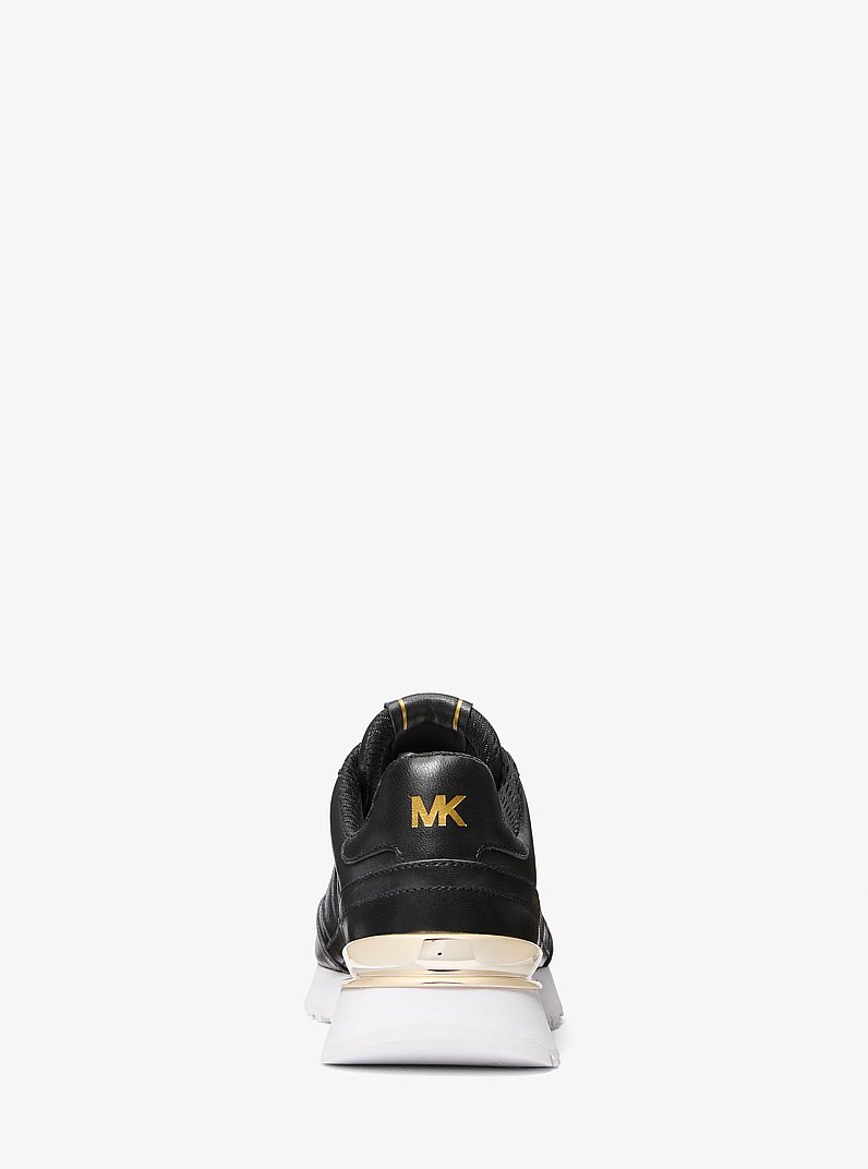 Nova Leather Trainer in BLACK | Michael Kors
