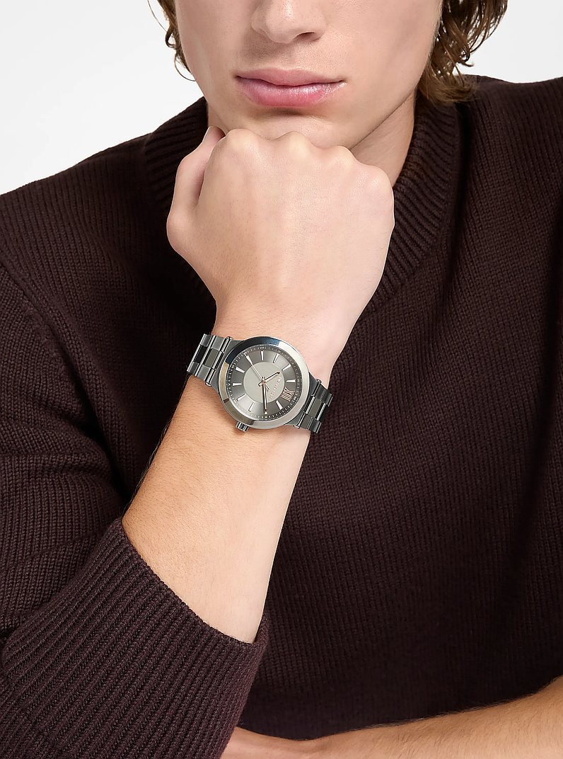 Oversized Billie Gunmetal-Tone Watch in GUNMETAL | Michael Kors