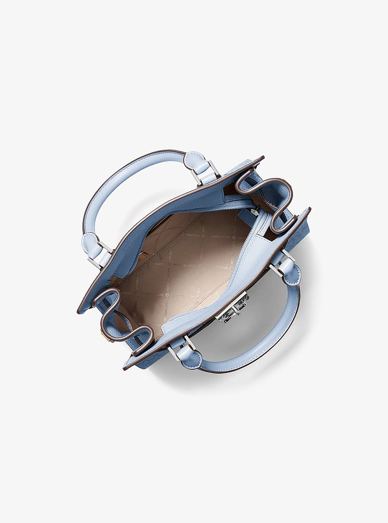 Hamilton Small Signature Logo Satchel in PALE OCEAN | Michael Kors