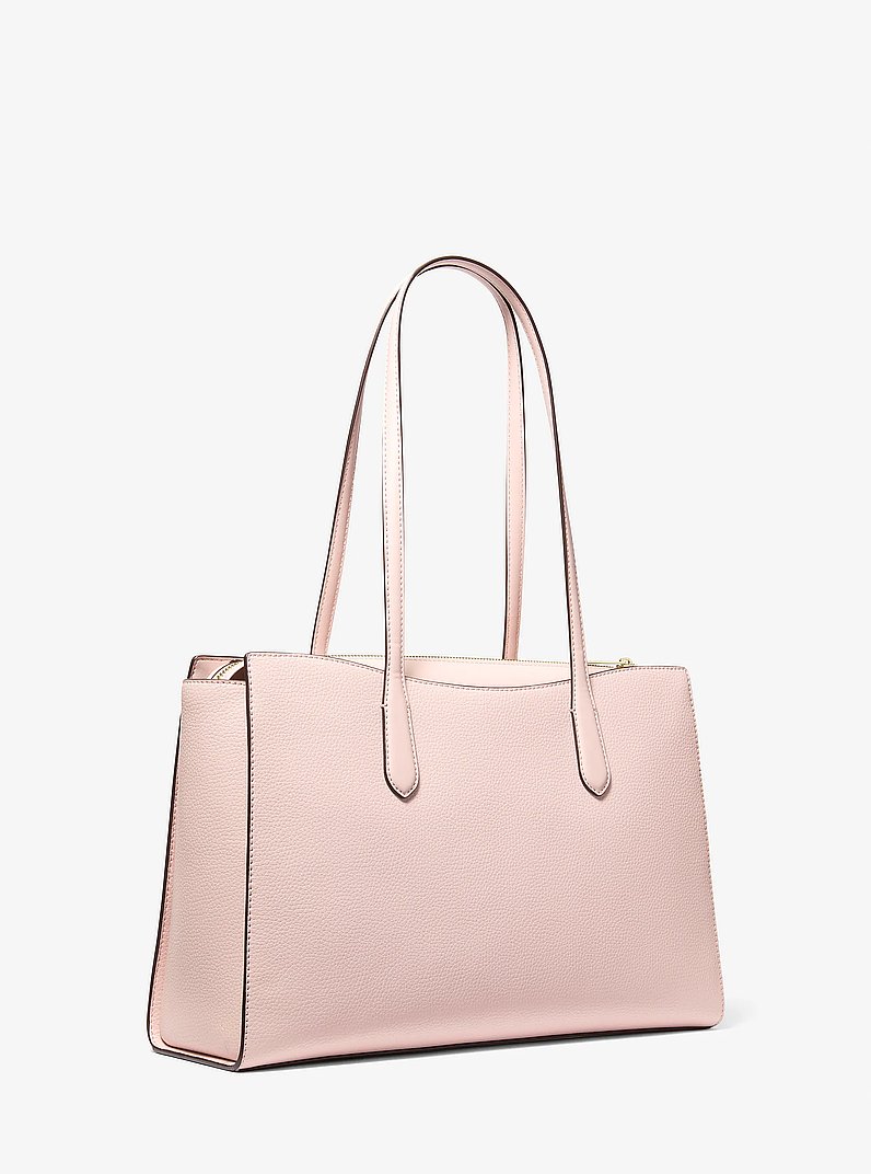 Arden Medium Pebbled Leather Tote Bag in POWDER BLUSH | Michael Kors